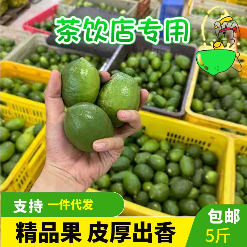 【产地直发】奶茶店专用广东香水柠檬手打无籽青新鲜一级果