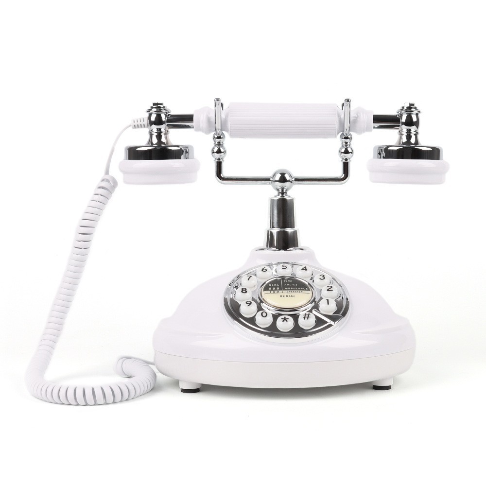 Teléfono retro transfronterizo, teléfono de botón, teléfono fijo, para habitación de huéspedes, oficina, teléfono móvil para el hogar, hotel, estilo antiguo