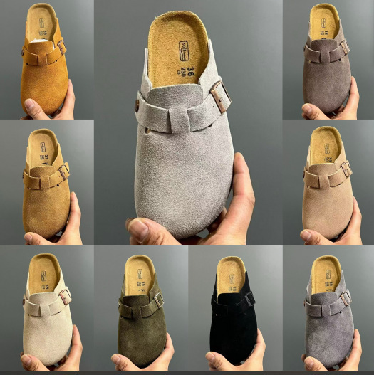 Putian Birkenstock Half Slippers Women's Outer Wear Lazy Cork Sole Thick Sole Bk Baotou Sandals Foreign Trade Slippers