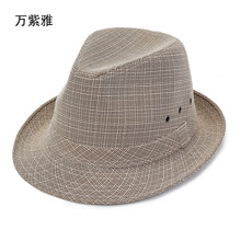 跨境批发帽子男款时尚英伦爵士帽春夏休闲户外防晒遮阳帽男士礼帽