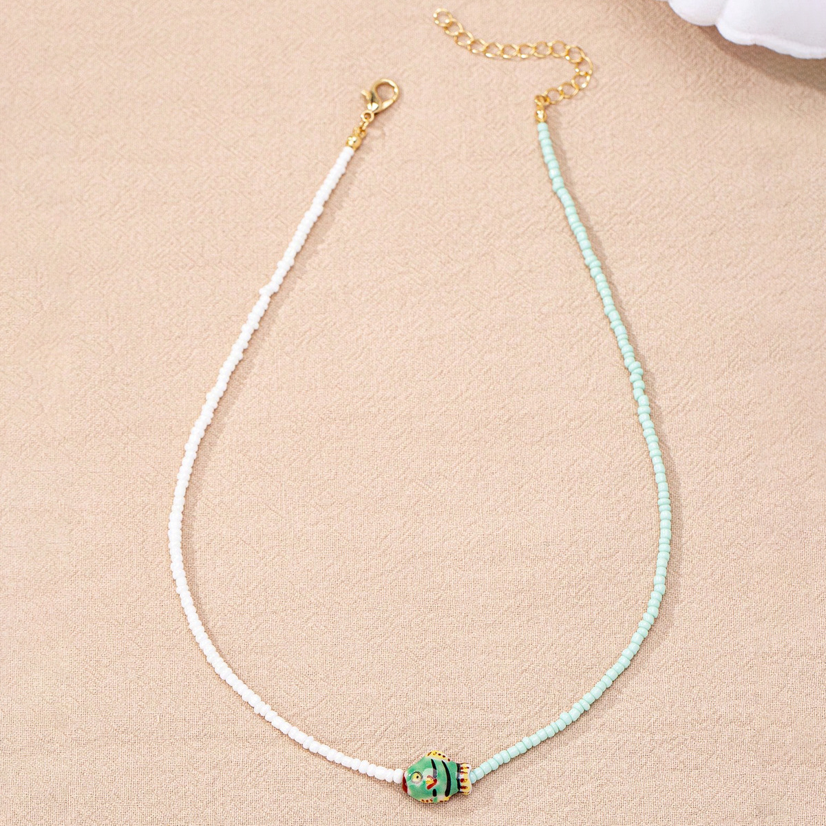 Holiday, Daily Occasion Beaded Material Casual Classic Style Fish Beaded Beaded Chain Lobster Trigger Clasp Closure Beaded Necklaces Wholesale