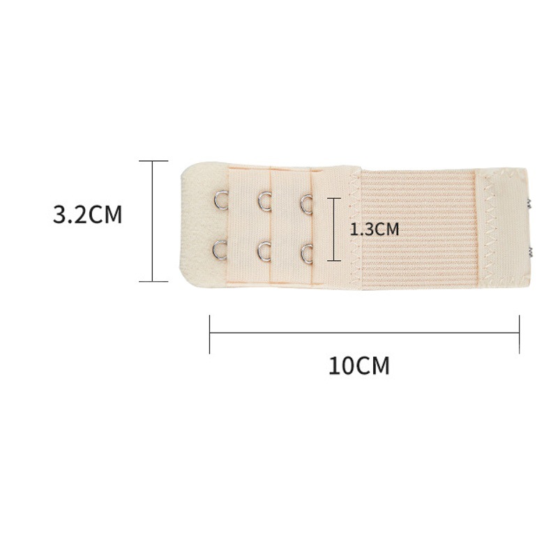 (Individually packaged) elastic three-row two-button stainless steel Bra extension buckle underwear buckle extension buckle