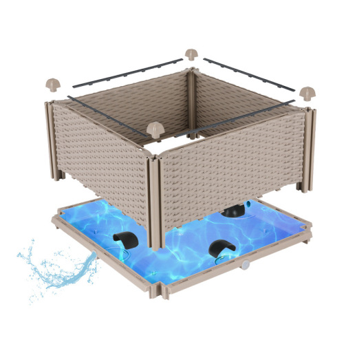 Vegetable planting box balcony home outdoor courtyard vegetable planting box household flower pot rectangular one piece wholesale cross-border