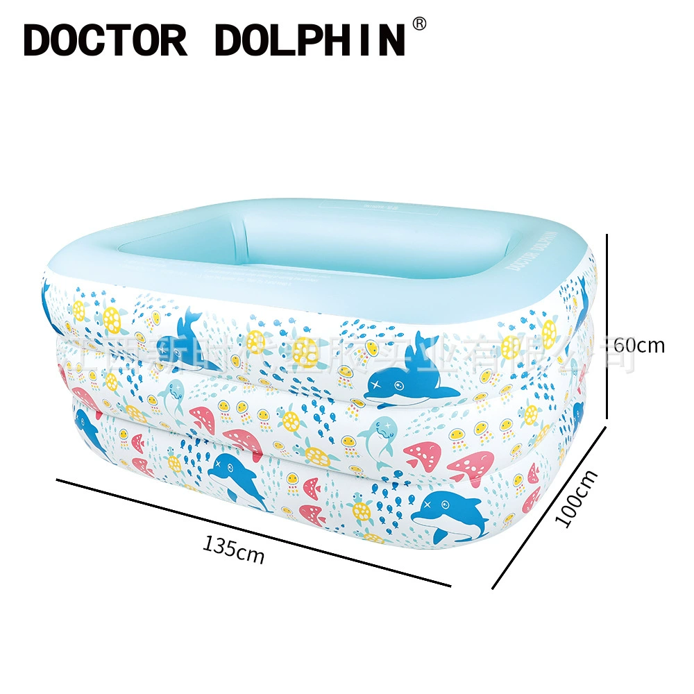 博士豚 Inflatable square swimming pool PVC