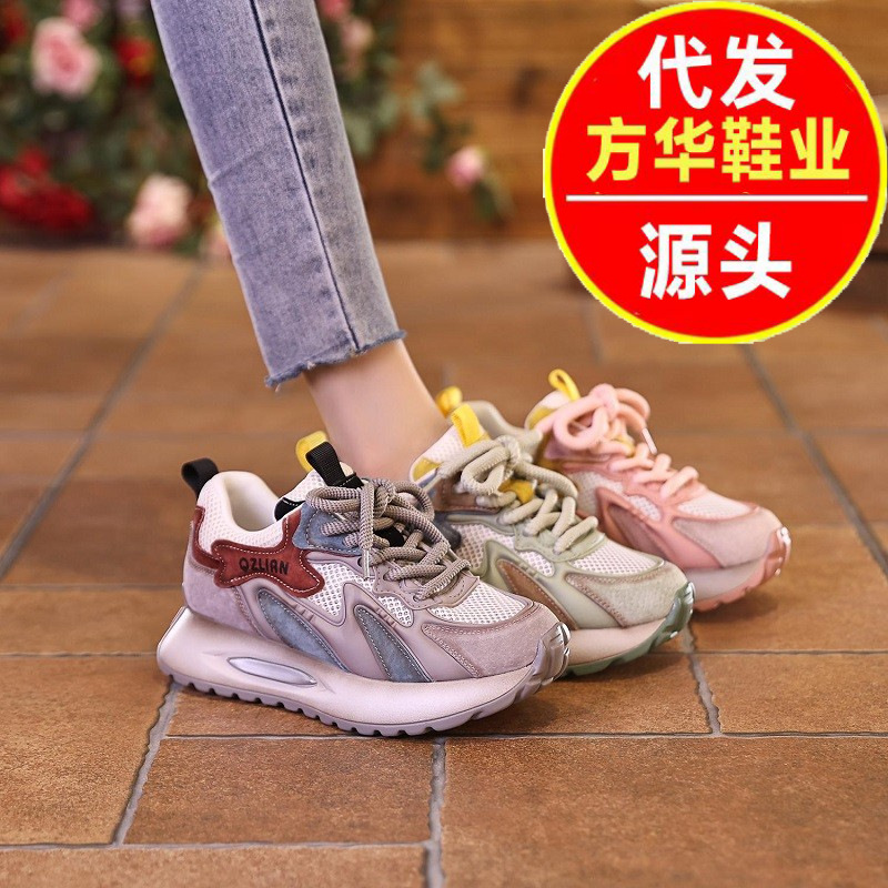 2026 zapatos de verano de malla nuevos zapatos de papá transpirables, zapatos deportivos casuales con suela suave, zapatos de mujer