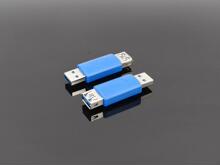 USB3.0高速转接头公母接口电脑USB公对母连接头AM-AF转接头公转母