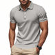 Cross-border Independent Station American-style Summer Men's T-shirt Pit Strip Quick-drying Ice Silk Stretch Lapel Polo Clothes Men's Polo Shirt