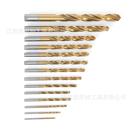 Cross-border plastic box 99pc titanium-plated twist drill high-speed steel woodworking hole opener steel plate punching drill bit iron sheet set