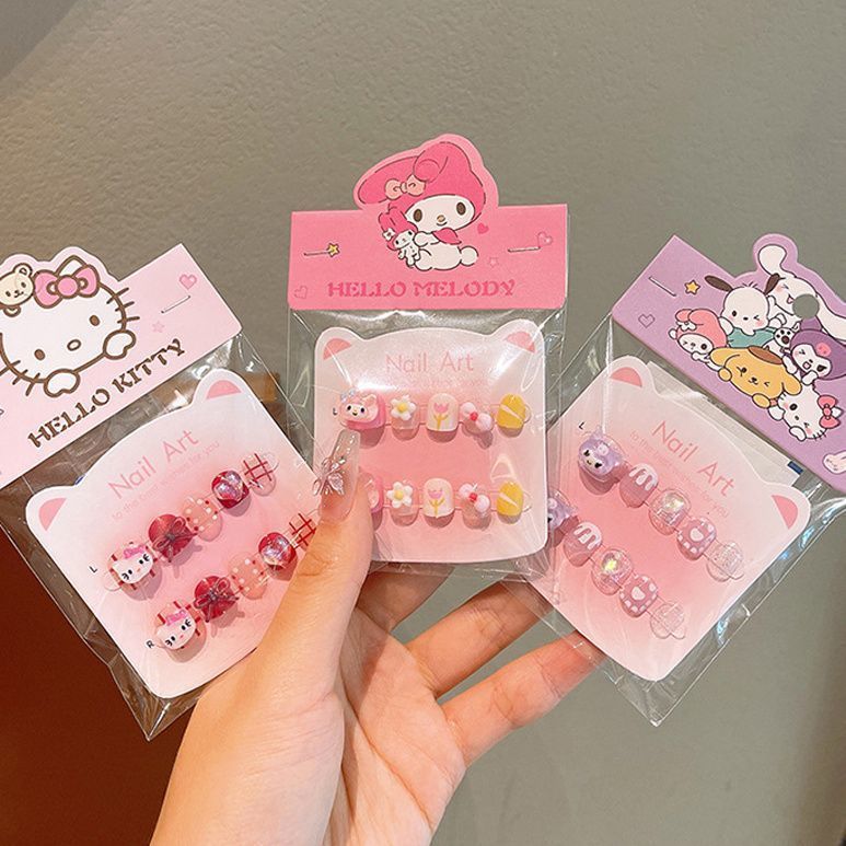 贴纸库洛米新款小女孩可爱礼物穿戴甲玩具美甲贴片指甲贴儿童2025