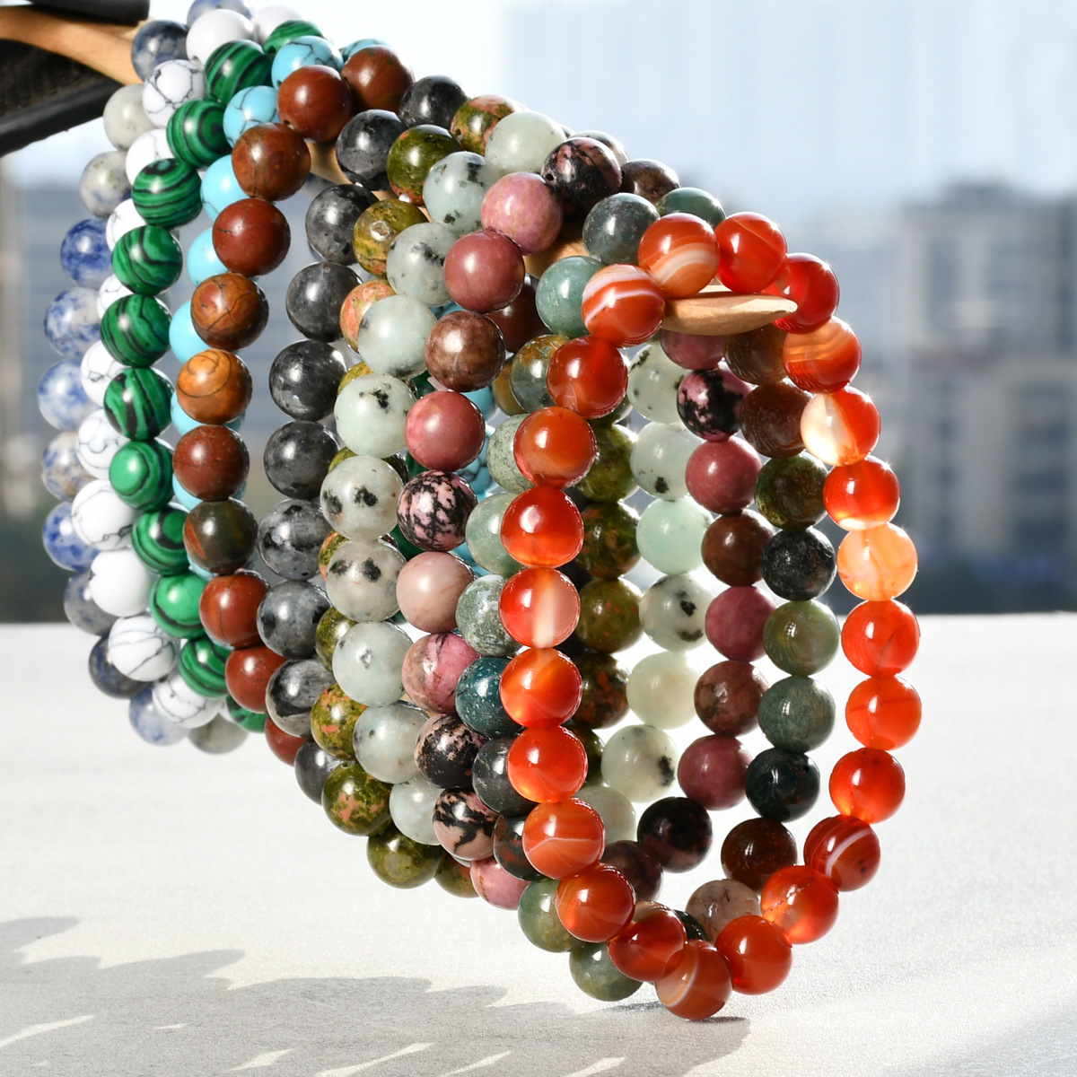 Natural Stone Casual Geometric Bracelets display picture 6