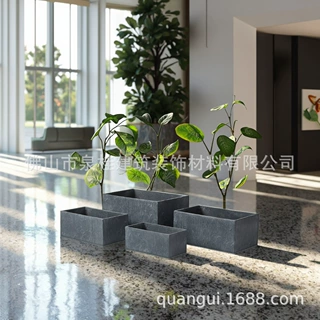 佛山工厂批发室内外水泥混凝土多色水泥花盆用于花园街道装饰