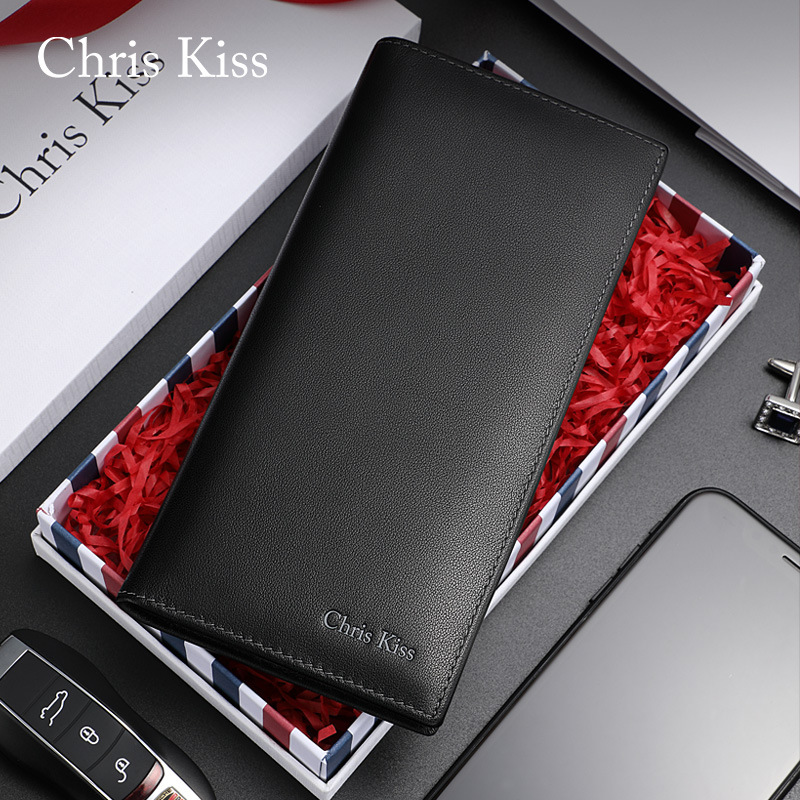 Chris Kiss男士钱包短款正品头层牛皮奢侈品牌男潮长款钱夹批发