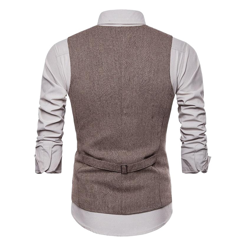 2020 otoño nuevo AliExpress hombres de moda europea y americana más el tamaño de un solo pecho Chaleco de los hombres con cuello en V traje chaleco