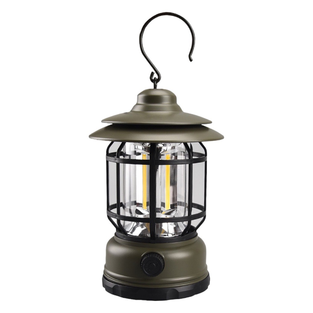 Lámpara de camping lámpara de camping linterna retro al aire libre carga lámpara portátil linterna tienda lámpara portátil campamento iluminación