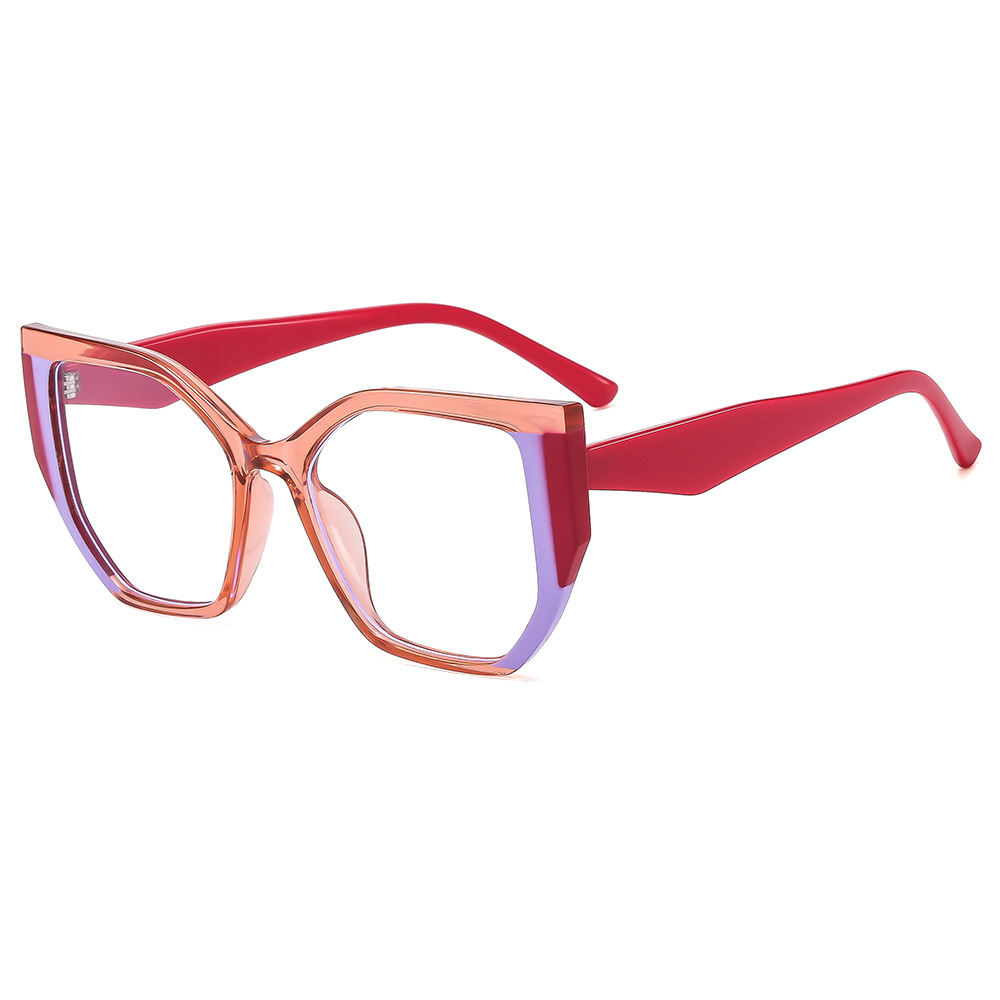 Nuevo estilo transfronterizo europeo y americano TR90 a juego de colores simple y elegante espejo plano anti-luz azul