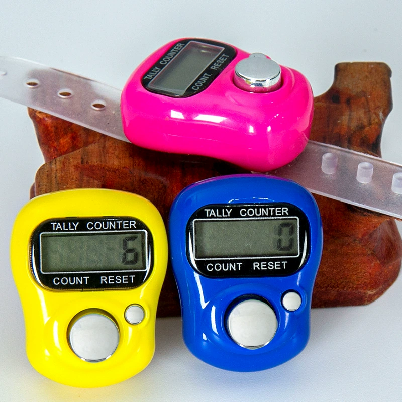 Data counting and counting are recorded by digital recording and recording of manual robot flow electronics finger counter reading points count