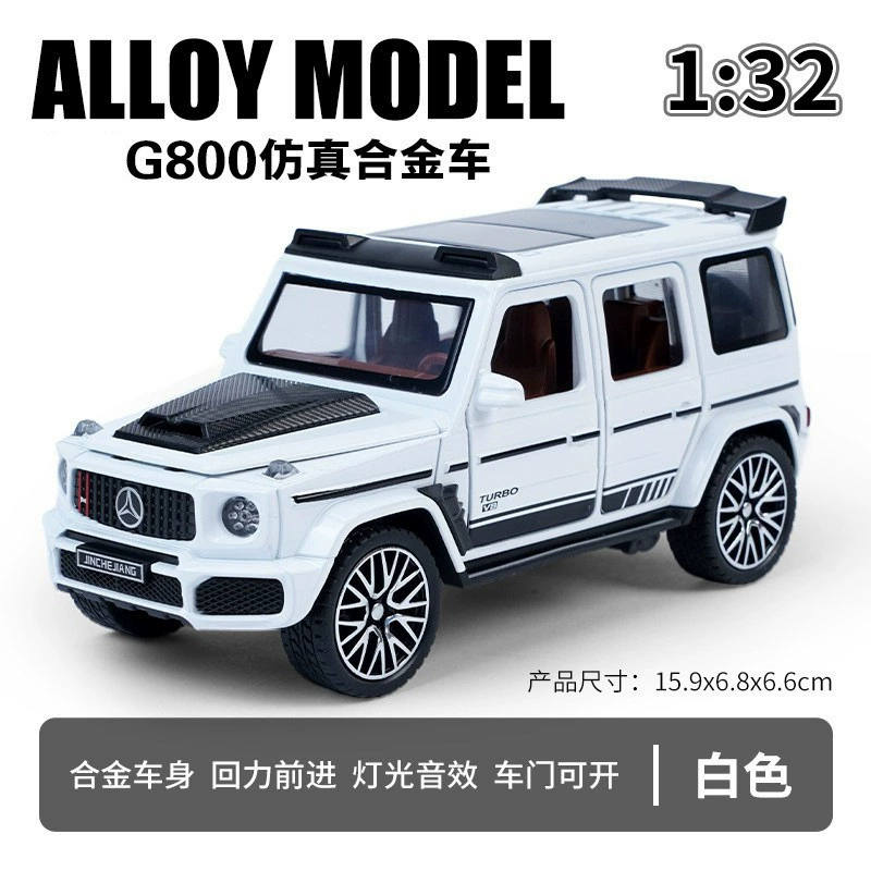 Модель автомобиля Car model, реалистичная литая модель, внедорожник для мальчиков, игрушка со светом и музыкой, масштаб 1:24