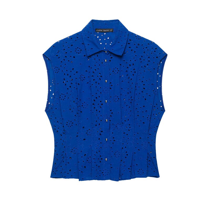 PB&ZA Women's Clothing 2026 Autumn New Elegant High-end Hollow Embroidered Sleeveless Shirt Top 7020663 PB&ZA Women's Clothing 2026 Autumn New Elegant High-end Hollow Embroidered Sleeveless Shirt Top 7020663