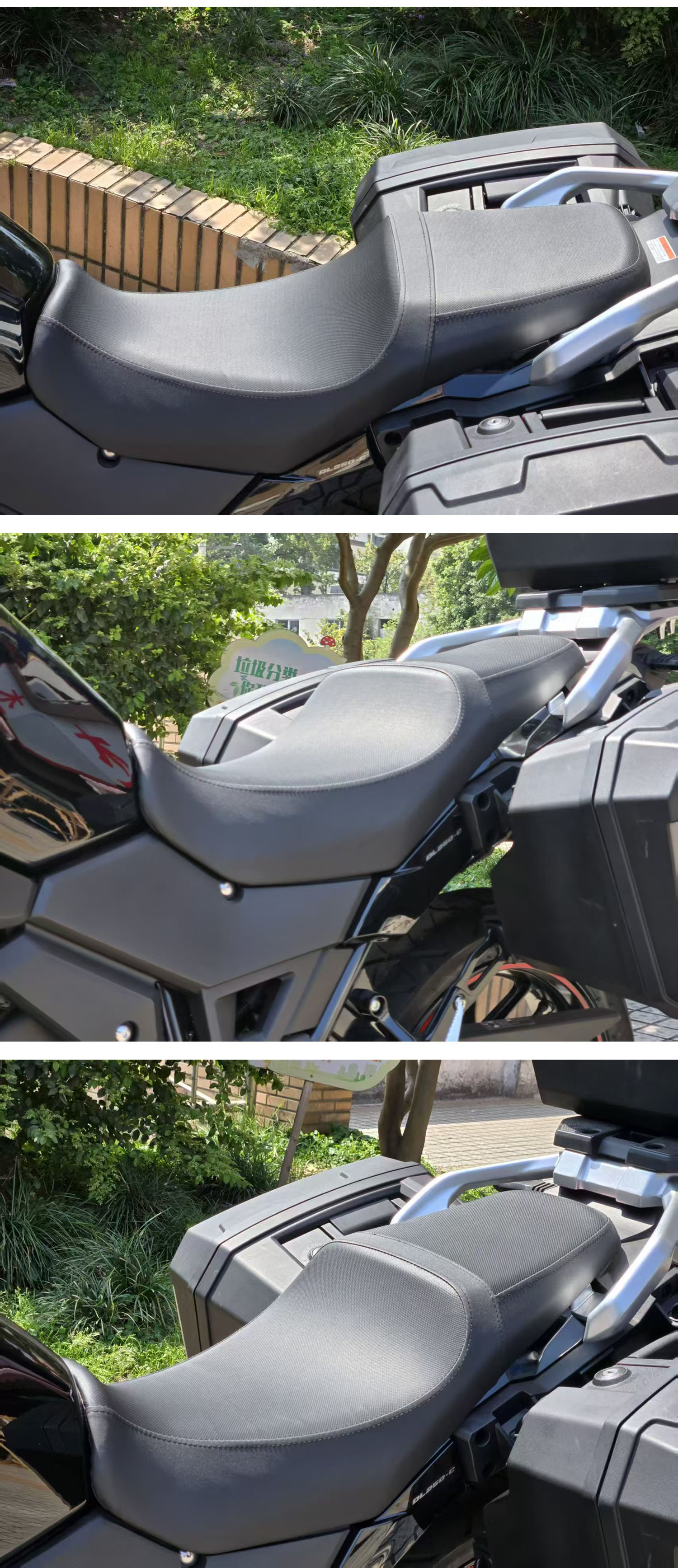 Suitable for Suzuki Dl250 Rainproof, Wear-Resistant, Comfortable, Non-Slip, Sunscreen Leather Thickeneded Motorcycle Modified Seat Cushion