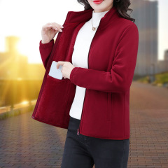 2025年春秋季新款抓绒衣女士舒适休闲保暖摇粒绒宽松开衫卫衣外套
