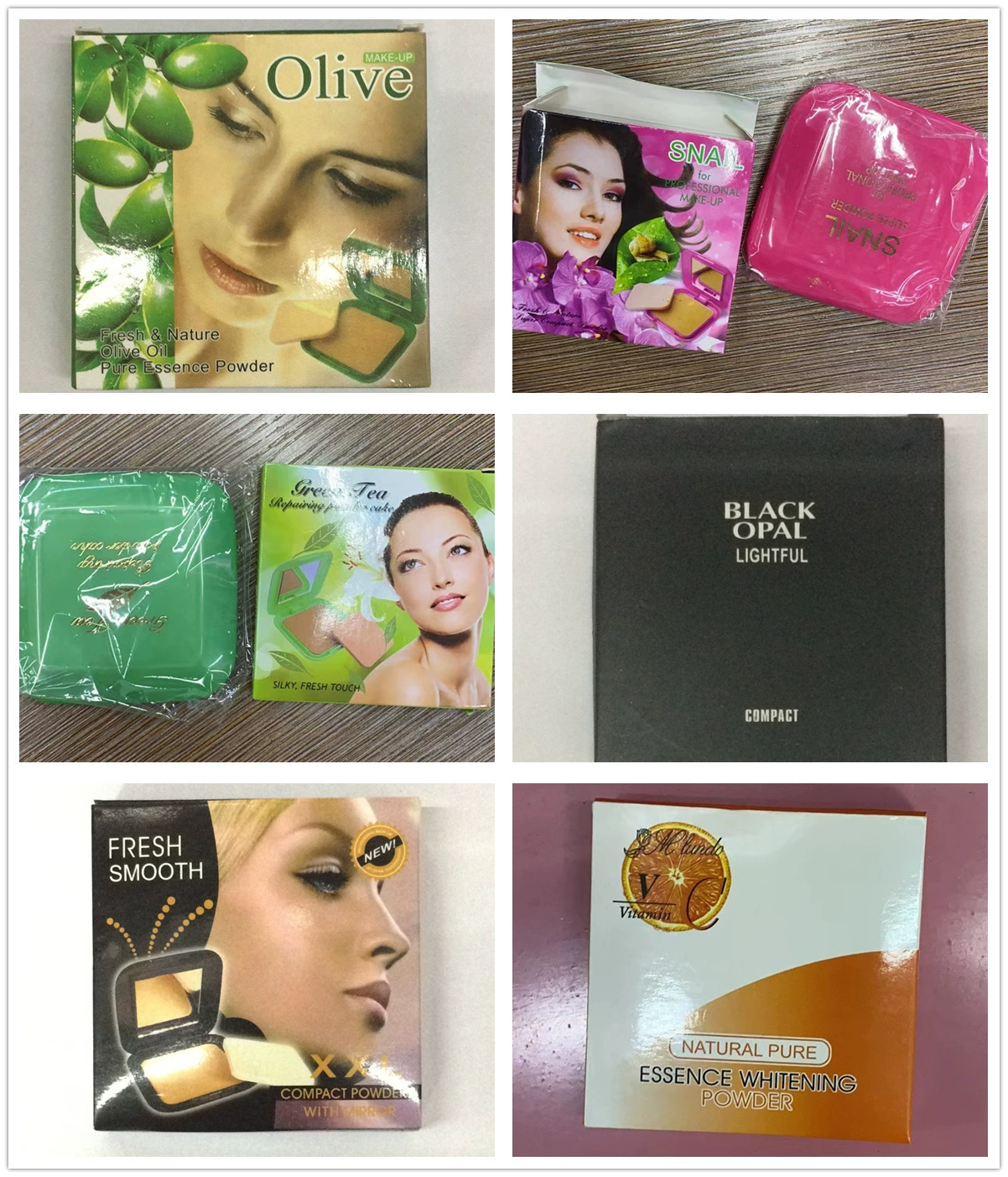 Фабрика Английский экспорт оптом 892 квадратная коробка порошковый торт 18 г порошковый торт Африканский черный консилер макияж