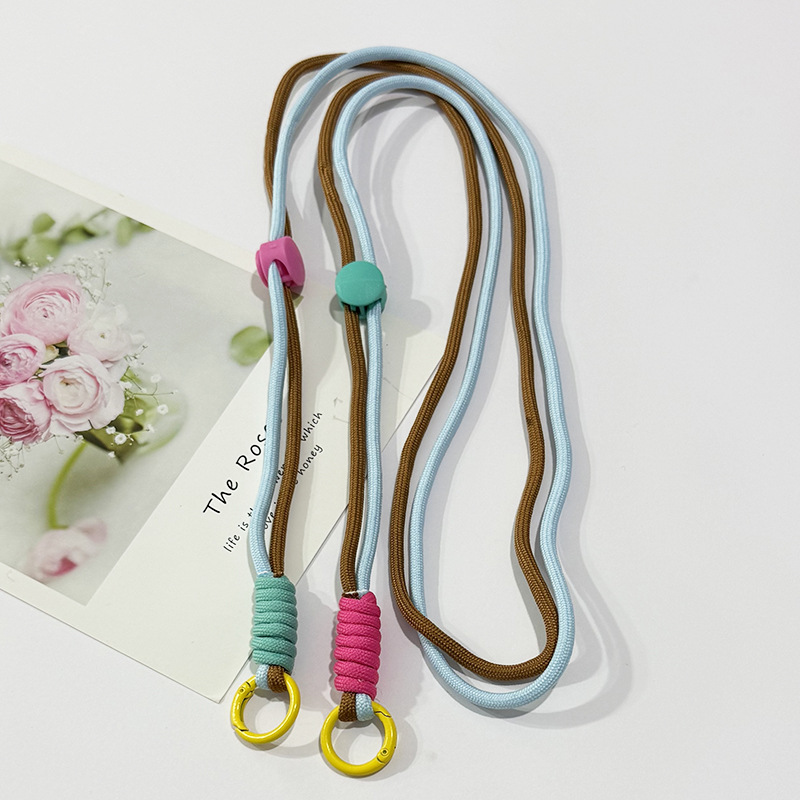 Cordón de teléfono móvil ajustable tejido anudado correa cuerda desmontable crossbody cuerda de teléfono móvil correa de teléfono móvil se puede llevar de vuelta
