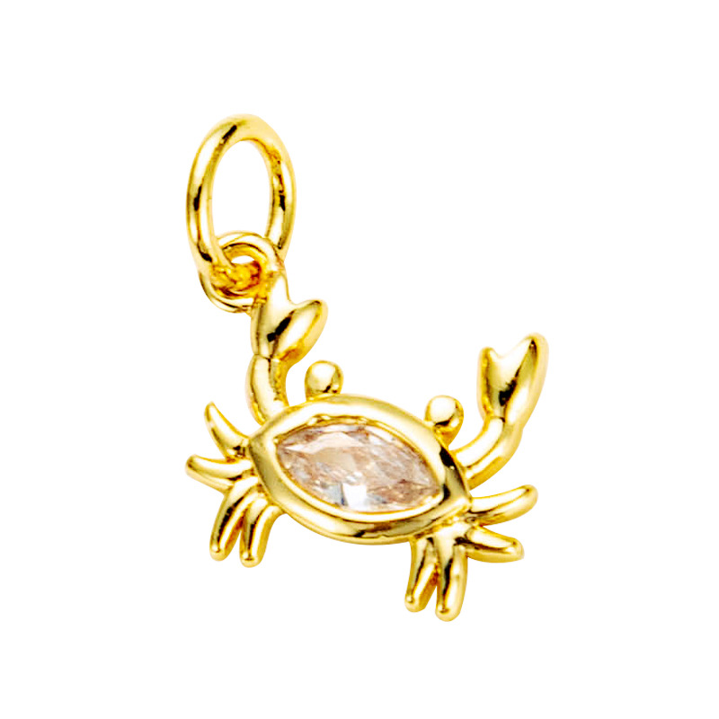 Nihaojewelry wholesale accessories star butterfly eye crown anchor lock copper zircon pendantpicture3