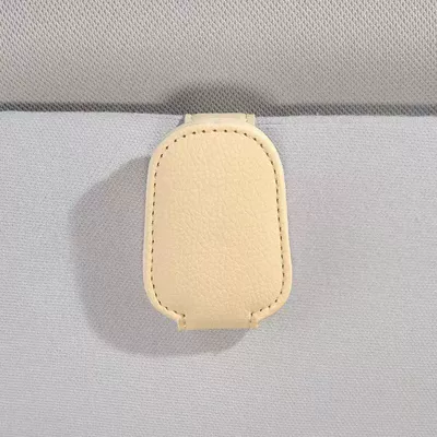 Car Sunglasses Holder, Car Glasses Clip/Bill Clip - beige-glasses-clip-no-accessories