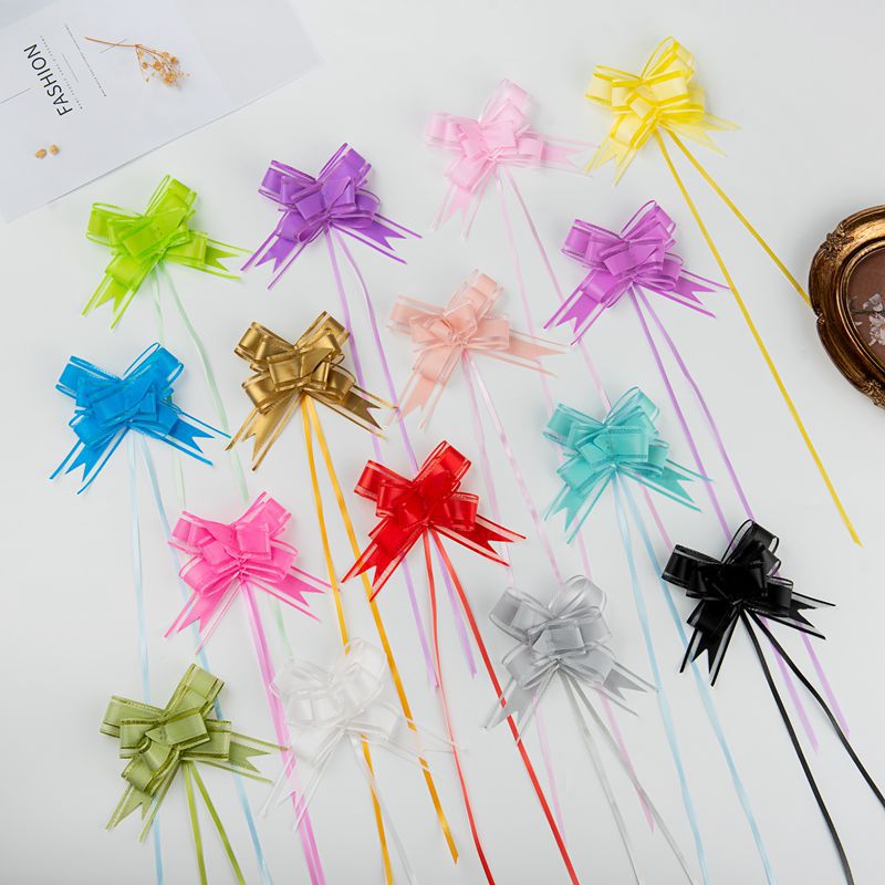 Transfronterizo medio 30 color natural elegante hilo de nieve dibujado a mano flor boda coche decoración regalo de Navidad embalaje arco dibujado flor