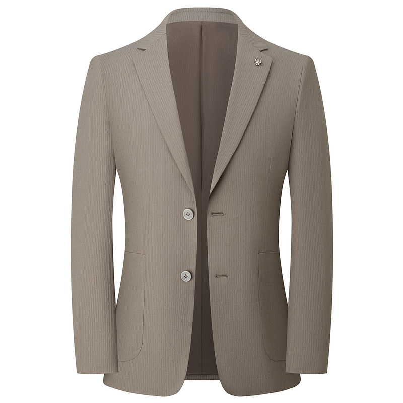 Brand Spring and Summer Fine Striped Suit for Middle-Aged Men, Slim-Fit Casual Business Blazer, Dad's Jacket Brand Spring and Summer Fine Striped Suit for Middle-Aged Men, Slim-Fit Casual Business Blazer, Dad's Jacket