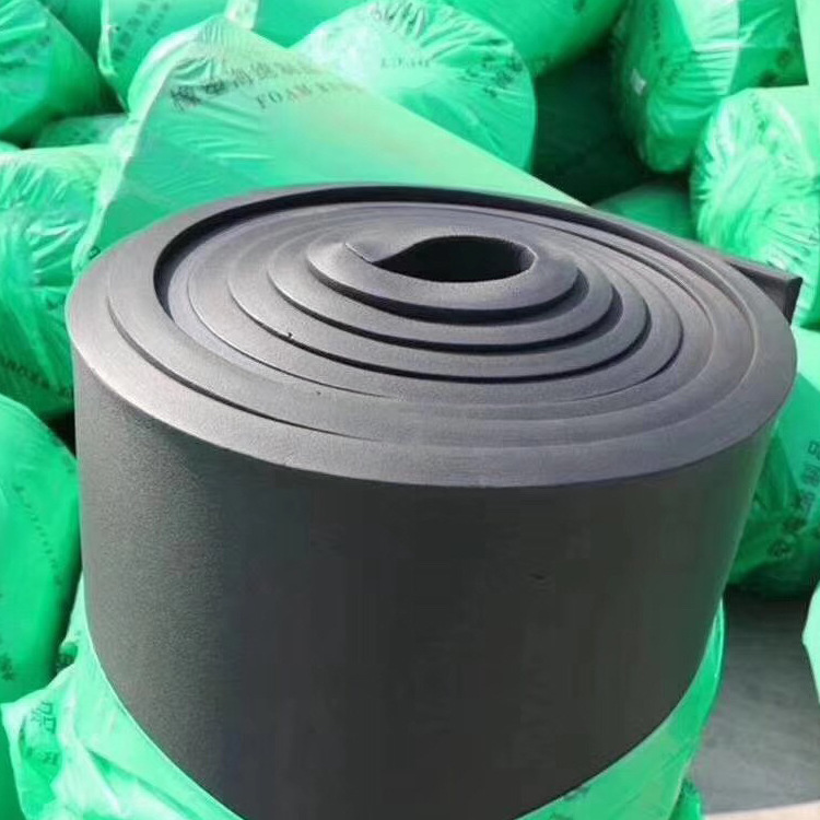 B1阻燃橡塑板管道保温橡塑隔音棉空调通风保温材料铝箔自粘橡塑板