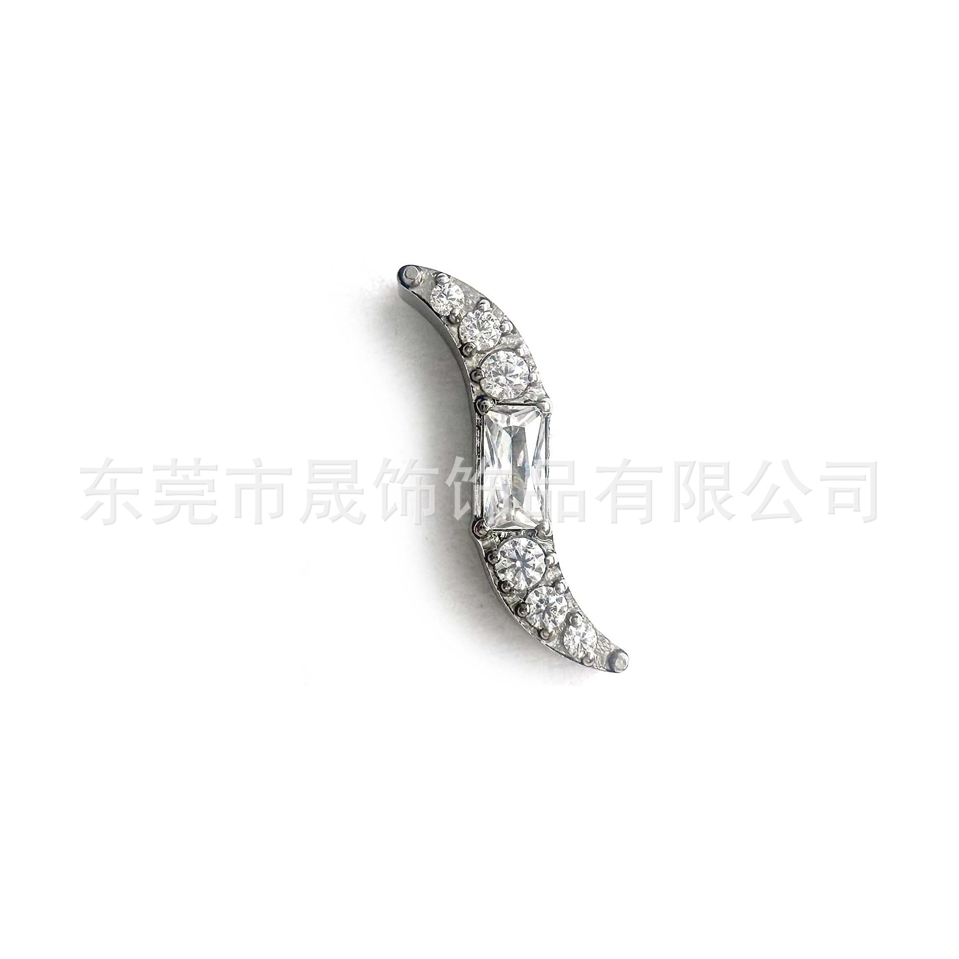 F136钛飞镖耳钉镶锆石耳骨钉G23钛合金内螺纹唇钉穿刺饰品简约