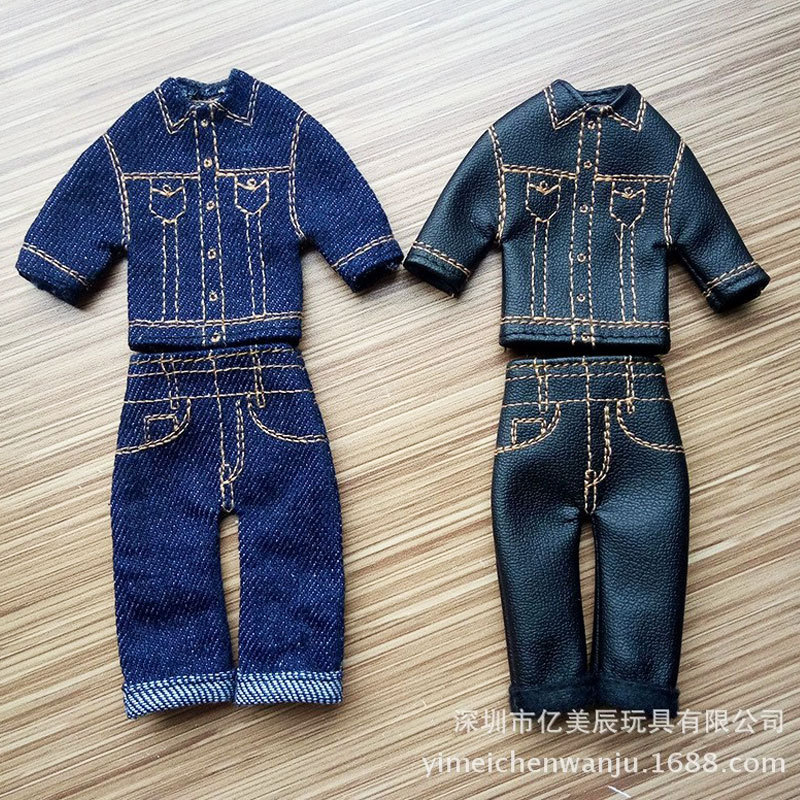 外贸布艺小服装挂件PU牛仔布橄榄球T恤皮衣服钥匙扣服装配饰礼品