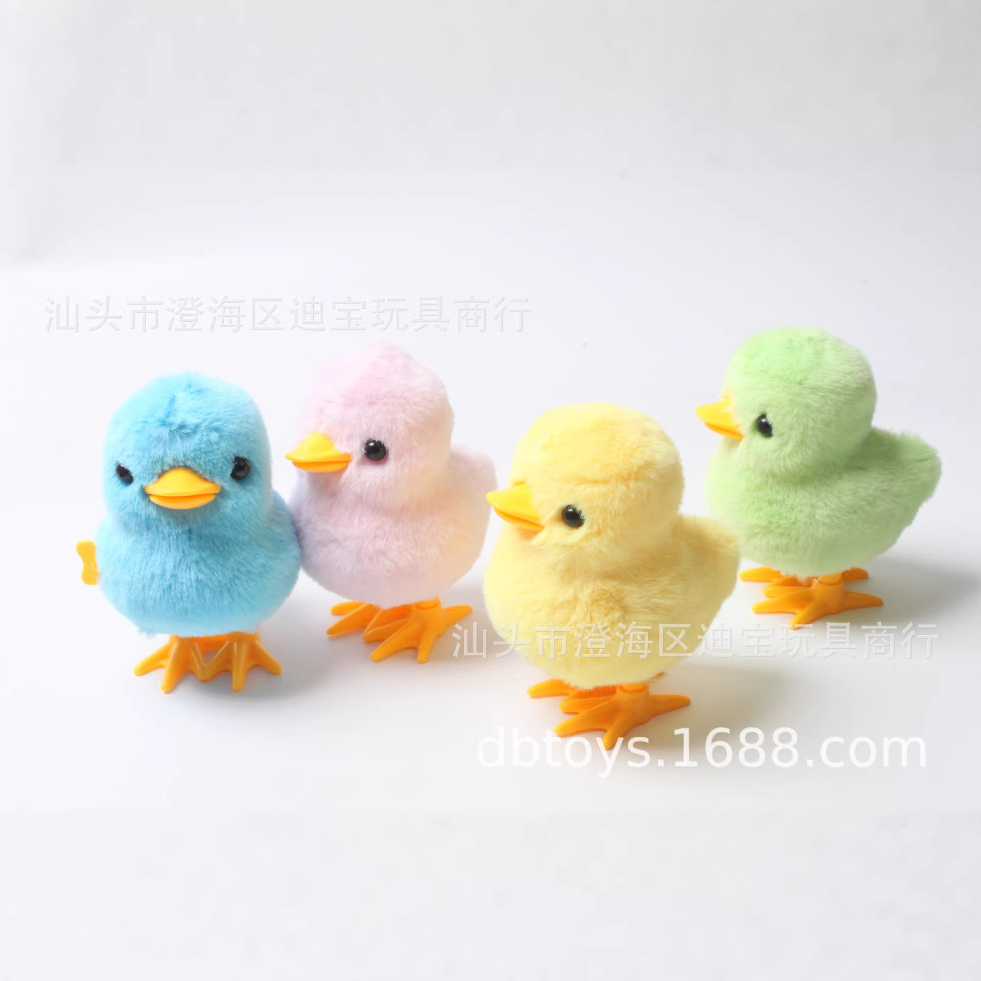 9.5cm Wind-up Jumping Plush Duck 100MM Gashapon Toy Gift