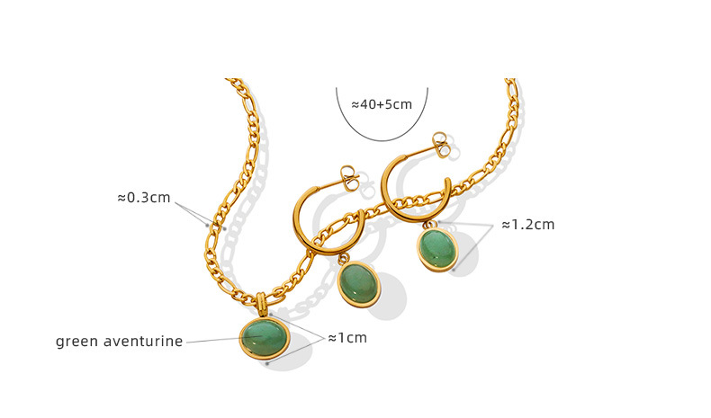 Fashion Geometric Titanium Steel Earrings Necklace