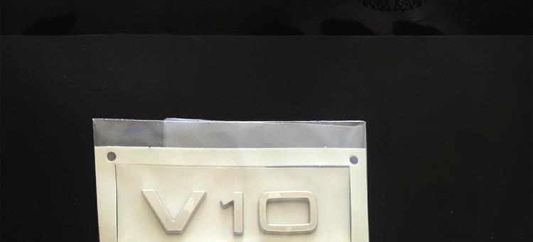 Audi car emblem V6TV8T side emblem V10W12 lettering for A4L, A6L, A8L, RS3, S5, Q7, TT modifications
