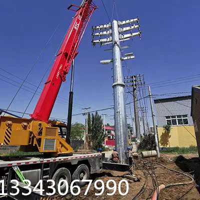 江西电力钢杆 双回路钢制电力杆 高压钢管杆 钢管塔地脚螺栓 批发