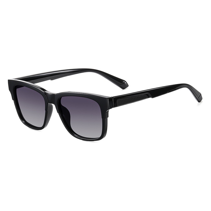 Nuevo estilo casual gafas de sol hombres gafas de sol polarizadas TR90 ultra ligero pierna pegatinas fibra de carbono 7518 gafas de sol de moda