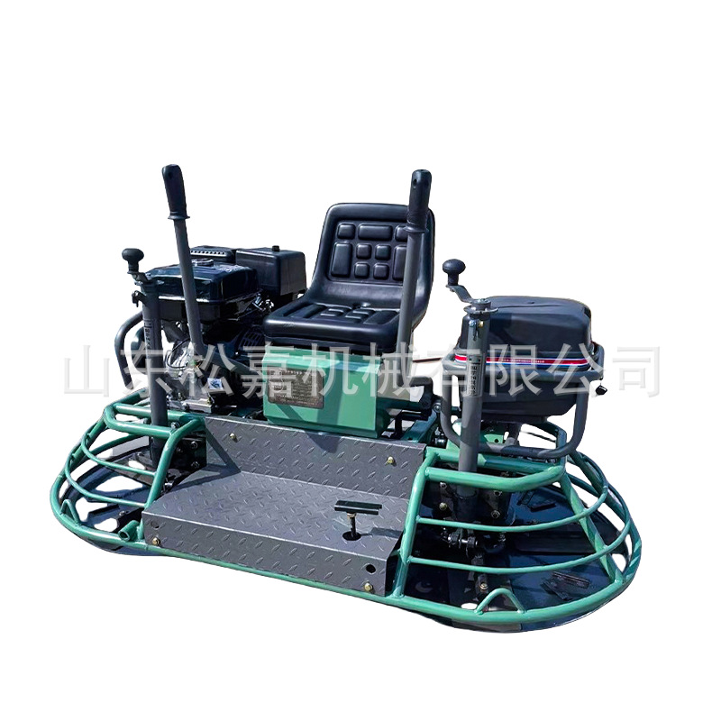 máquina de molienda de hormigón tipo conductor de suelo de cemento recolector de luz y nivelador de doble disco de gasolina tipo conductor de hombre