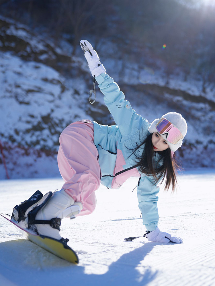 Zhigao nuevo conjunto de ropa de esquí impermeable a prueba de viento para mujeres ropa de esquí de monopatía cálida para hombres ropa de esquí de doble tablero para mujeres comercio exterior