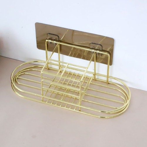 Nordic iron toothbrush holder, tooth cup set, mouthwash cup holder, punch-free adhesive wall-mounted storage rack
