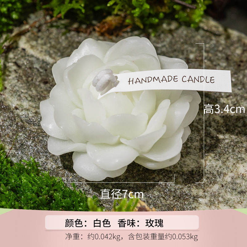 Jazmín perfumado vela blanca (aroma: rosa