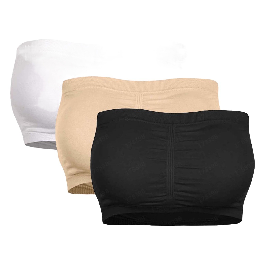 Comercio exterior transfronterizo, combinación de múltiples piezas, doble capa, talla grande, sin tirantes, ropa interior, pecho envuelto para mujer, sin anillo de acero, lote de ropa interior