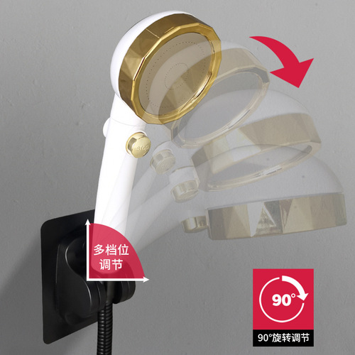 Shower bracket without punching bathroom shower head adjustable hanging rain suction cup accessories universal fixed base