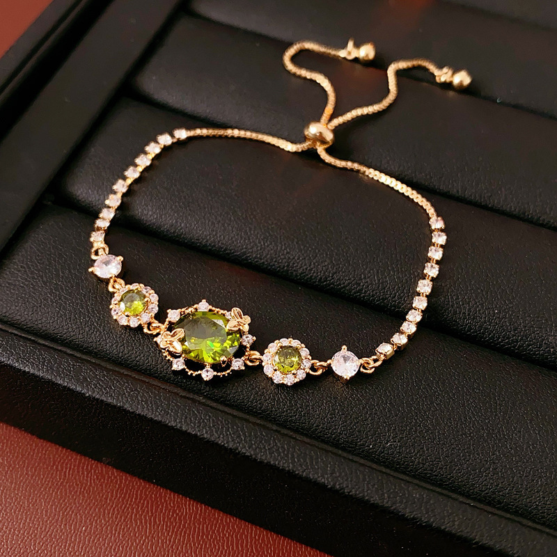 Diseño de nicho Pulsera de temperamento de alta calidad Pulsera Joyas de pulsera de circonita súper parpadeante Pulsera de estilo ins Mujer
