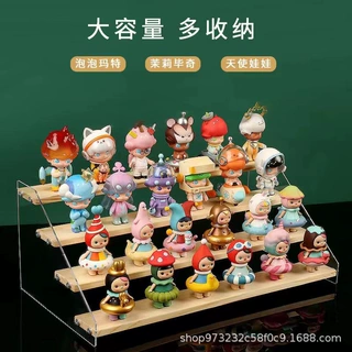 亚克力展示架陈列架泡泡玛特娃娃阶梯式模型架盲盒收纳展示架