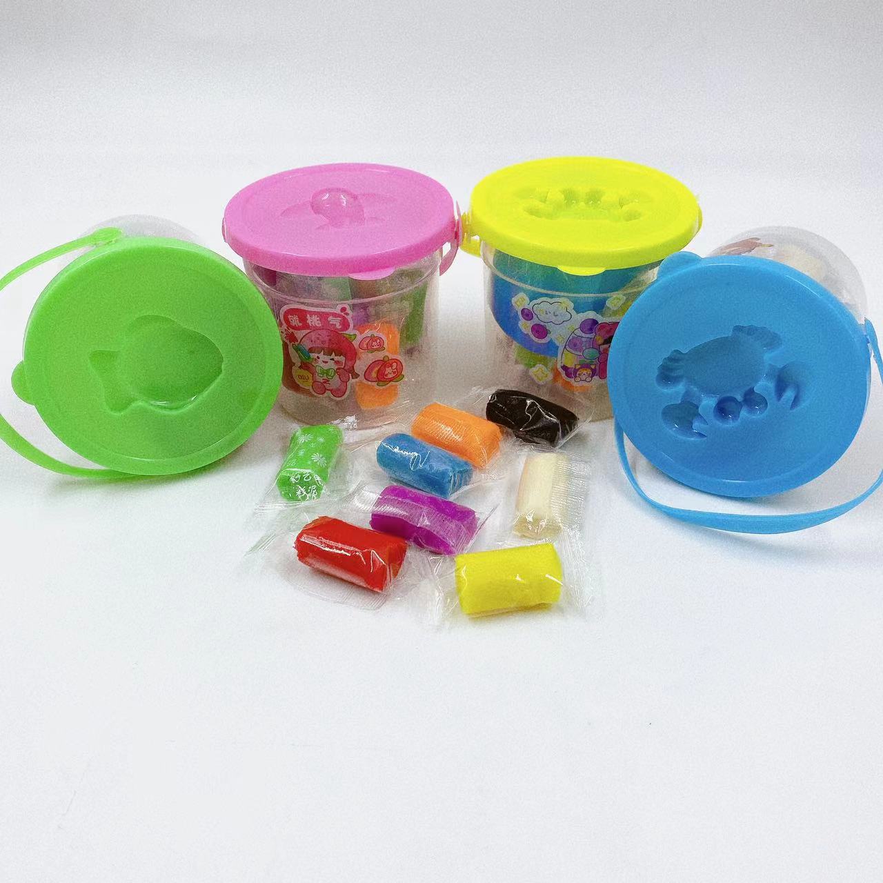 Juguetes infantiles hechos a mano barro de color goma diy barro de trigo barro de arcilla barril puzzle estudiantes de primaria lote creativo
