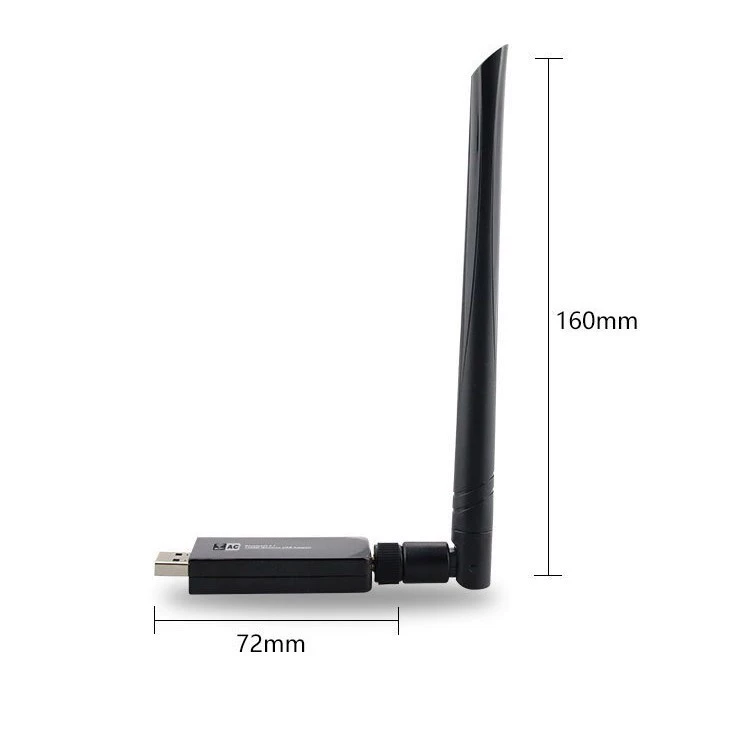 Беспроводная сетевая карта RTL8812AU 2.4G/5.8G, 1200 м, двухчастотная беспроводная сетевая карта, высокоскоростной Wi-Fi-адаптер