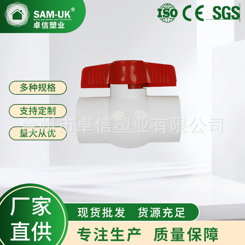 球阀内螺纹插口给水管直接开关活接上水直通阀门螺纹丝胶粘接头