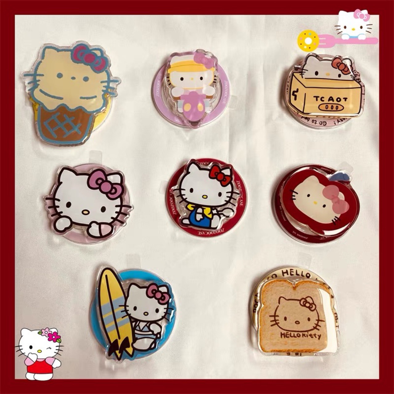 Hellokitty Hello Kitty Suitable for Magsafe Magnetic Mobile Phone Holder Air Bag Telescopic Foldableable Desktop